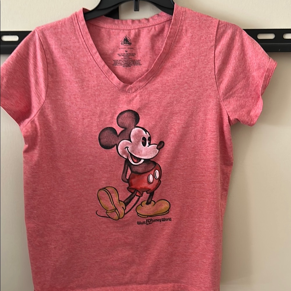 Disney women’s  Mickey Mouse Pink T-Shirt